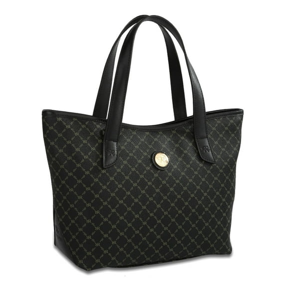 Signature Tulip Tote Purse - Signature Black