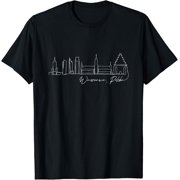 Signature Warsaw City Skyline - Polska Poland Souvenir T-Shirt men and women can wear, black, white, gifts