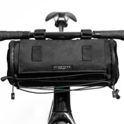 Signature XL Bar Bag Midnight Black | Hard-Shell Bike Handlebar Bag with Waterproof Zippers & Adjustable Straps | Lightweight Bicycle Handlebar Bag, Compatible with Road, Gravel & MTB Bikes