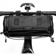 Signature XL Bar Bag   Midnight Black | Hard-Shell Bike Handlebar Bag with Waterproof Zippers & Adjustable Straps | Lightweight Bicycle Handlebar Bag, Compatible with Road, Gravel & MTB Bikes