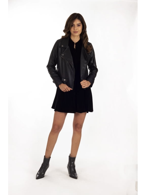 Signature by Lee. Women's Faux leather biker jacket