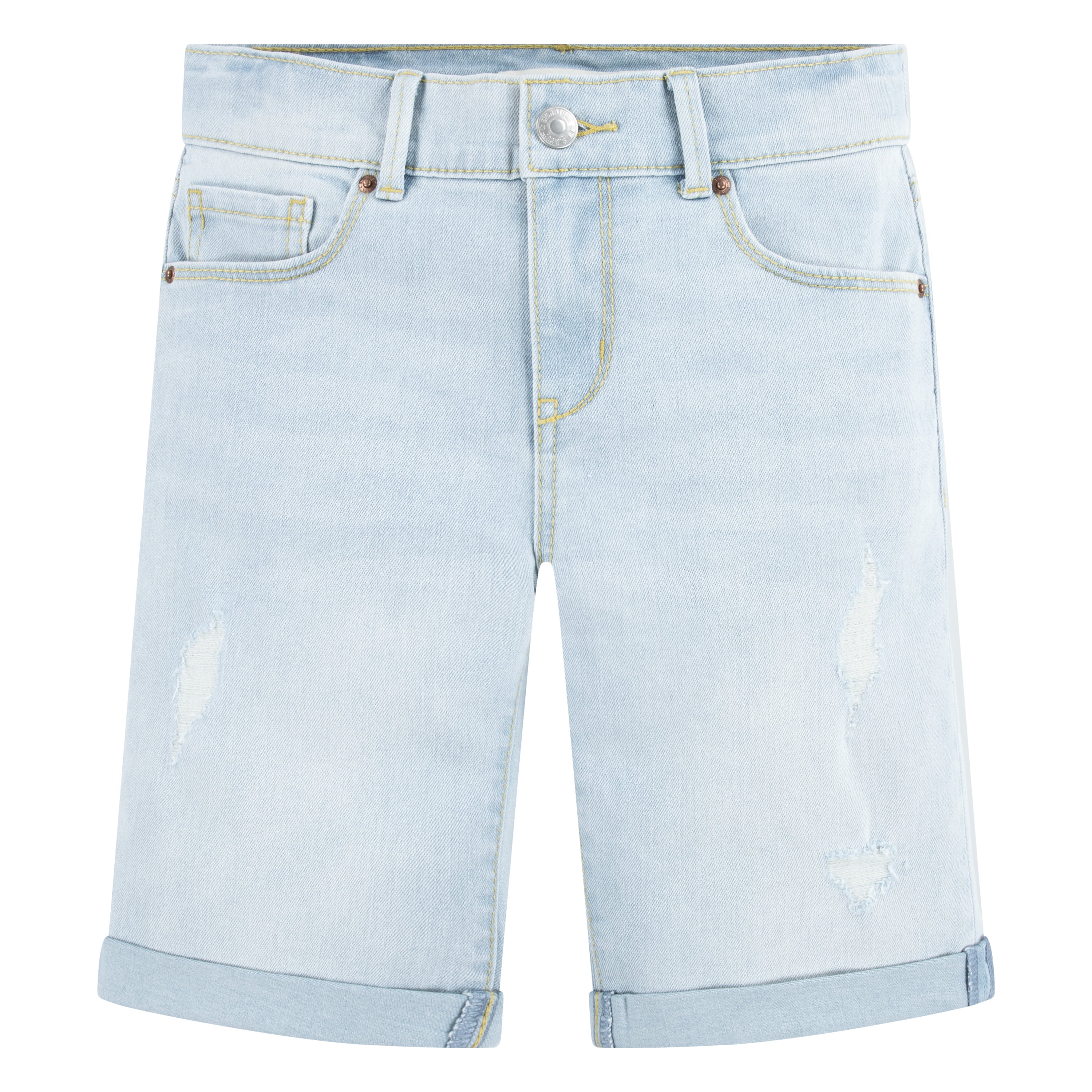 Levi Strauss Signature Girls 5-Pocket Denim Bermuda Shorts, Sizes 5-18