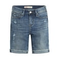 thumbnail image 1 of Signature by Levi Strauss & Co.™ Girls' Mid-Rise Denim Bermuda Shorts, Sizes 5-18, 1 of 7