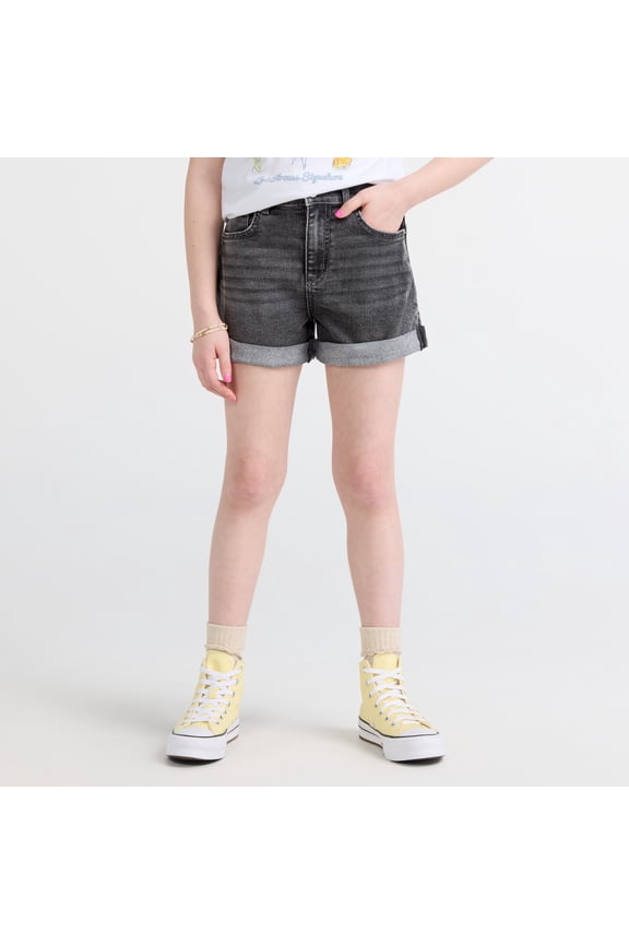 Girls High Rise Mom Denim Shorts, Sizes 5-18