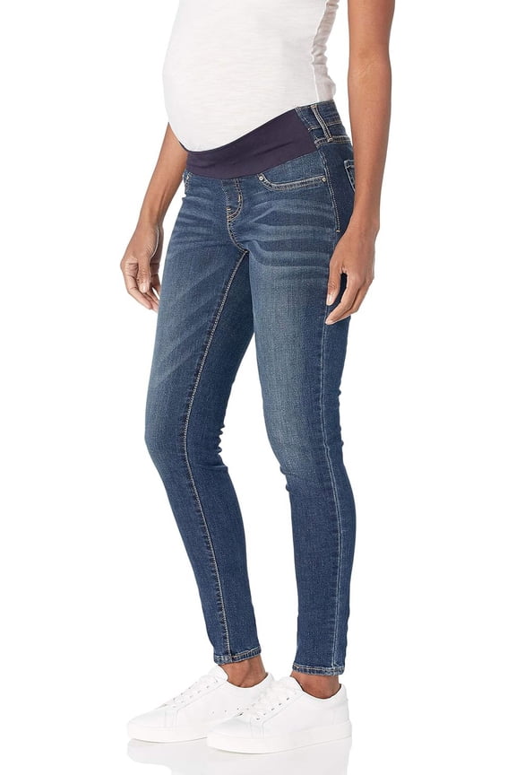 Signature by Levi Strauss & Co. Gold Label Women's Maternity Baby Bump Skinny Jeans Medium Blue Laguna-waterless