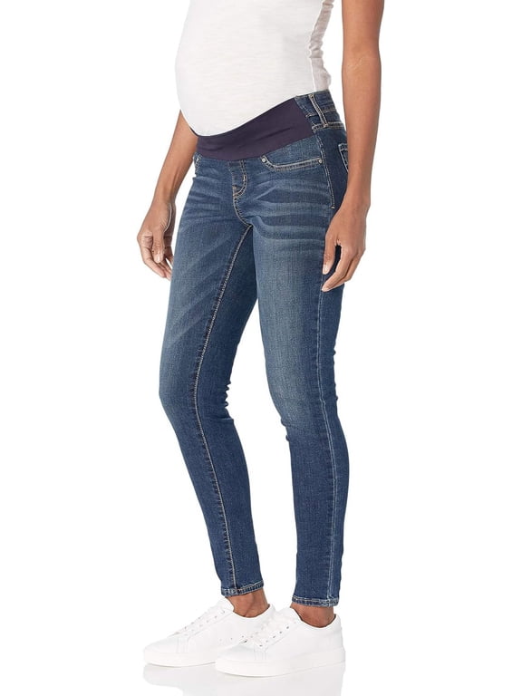 Signature by Levi Strauss & Co. Gold Label Women's Maternity Baby Bump Skinny Jeans X-Small Blue Laguna-waterless