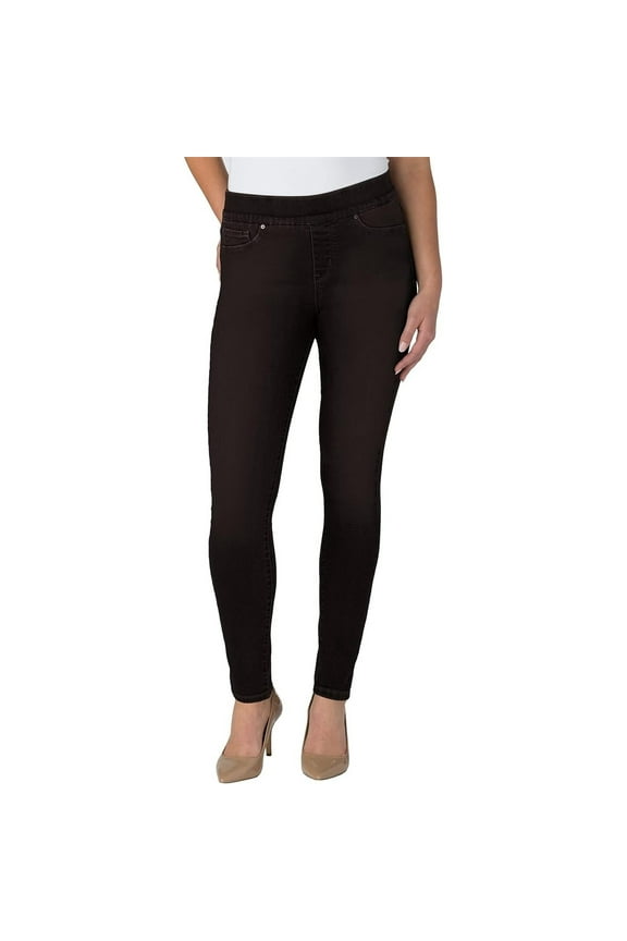 Signature by Levi Strauss & Co. Gold Label Women's Totally Shaping Pull-On Skinny Jeans, Noir, 6 Medium New with box/tags