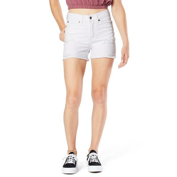 Signature by Levi Strauss & Co. Juniors' High Rise Cut-Off Shortie Shorts