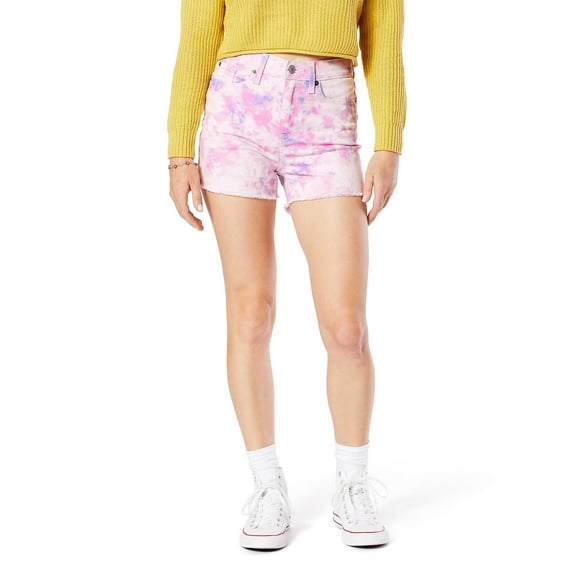 Signature by Levi Strauss & Co. Juniors' High Rise Cut-Off Shortie Shorts