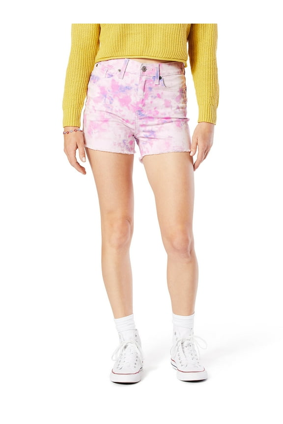 Signature by Levi Strauss & Co. Juniors' High Rise Cut-Off Shortie Shorts