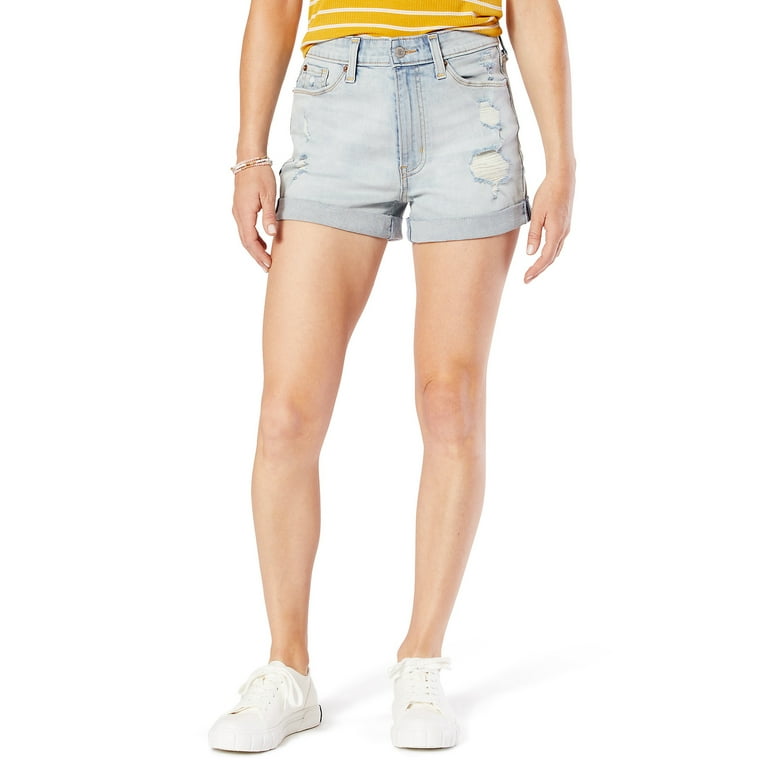 Signature by Levi Strauss Co. Juniors Ultra High Rise Mom Shorts Walmart