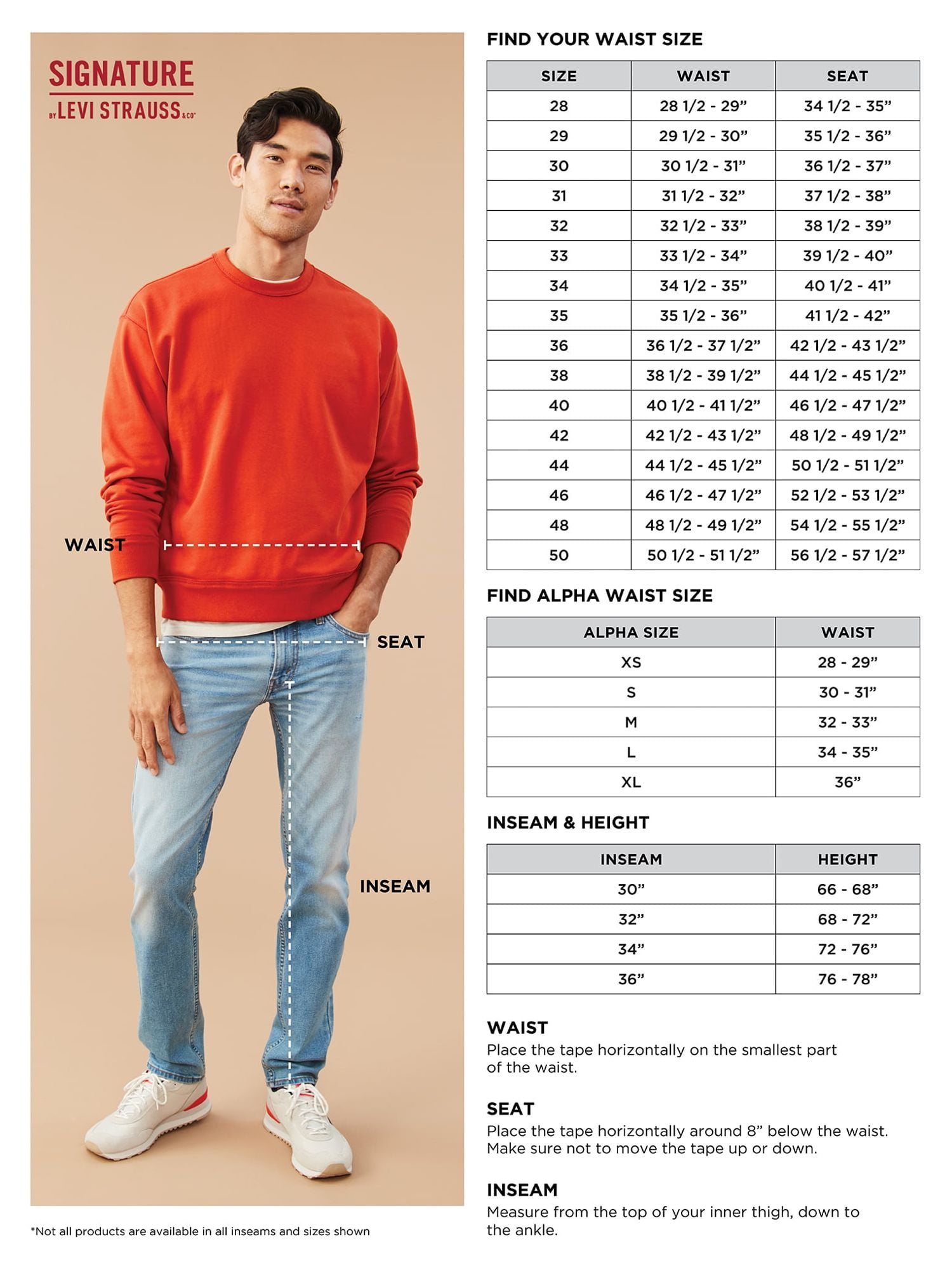 Levis sizing nz sale