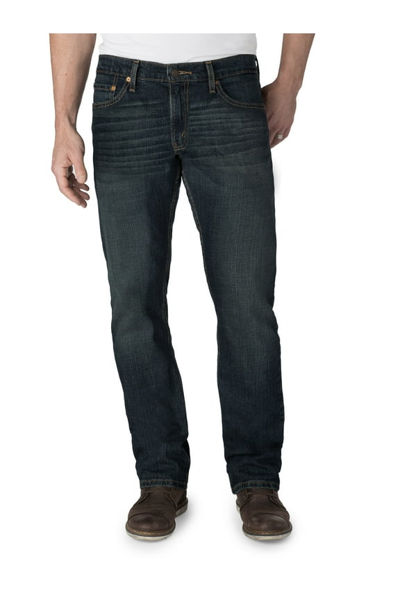 Signature by Levi Strauss & Co Men's Straight Fit Jeans Standard 34W x 34L Bigfoot-waterless