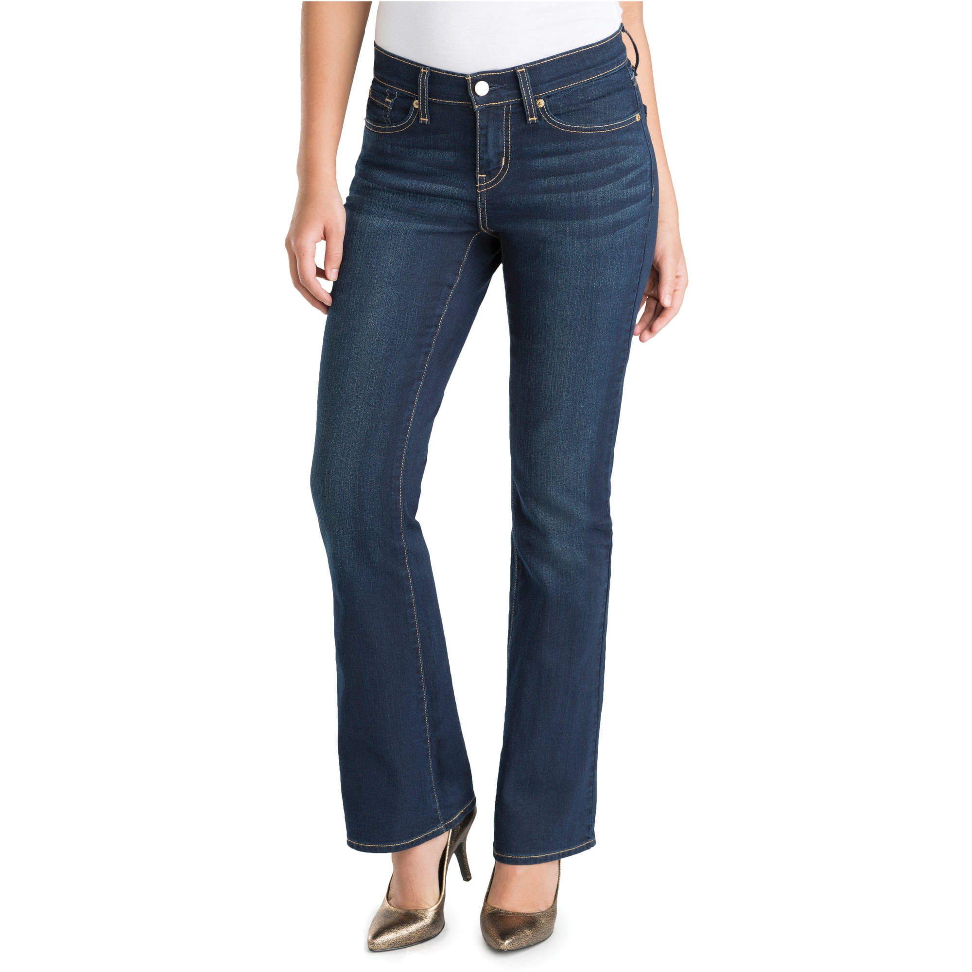 by & Co. Women's Curvy Bootcut Jeans - Walmart.com