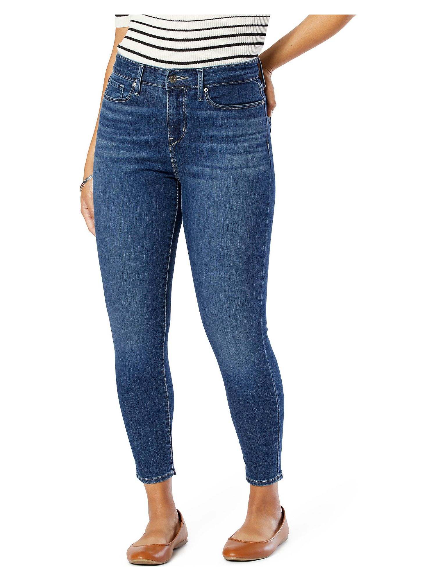 Signature by Levi Strauss Co. Women s Mid Rise Skinny Cropped Jeans Walmart