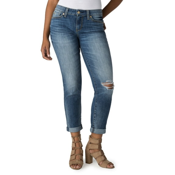 Signature by Levi Strauss & Co. Women's Mid Rise Slim Cuffed Jeans