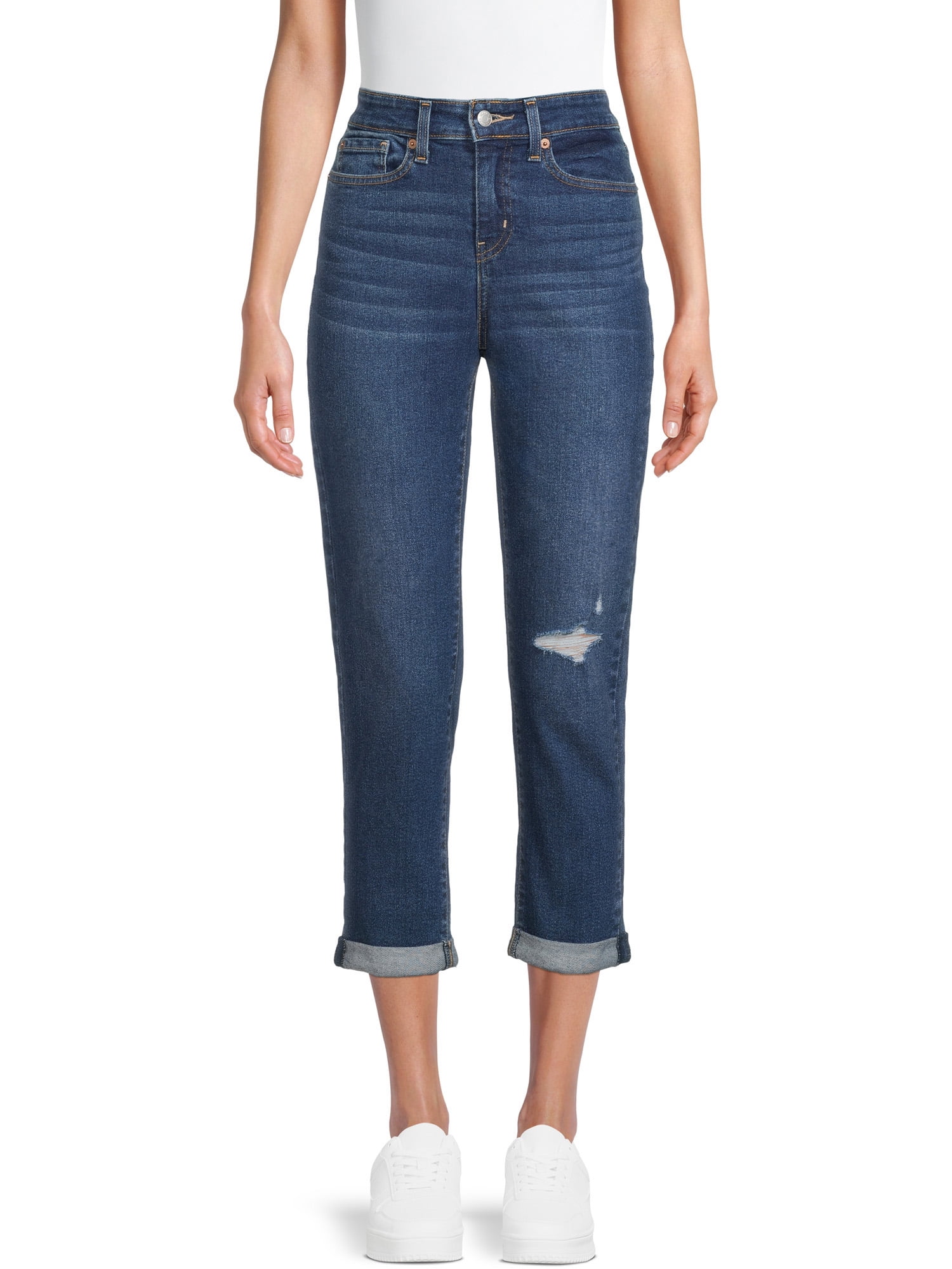 Levi Strauss Signature Women s Mid Rise Slim Fit Boyfriend Jeans Walmart