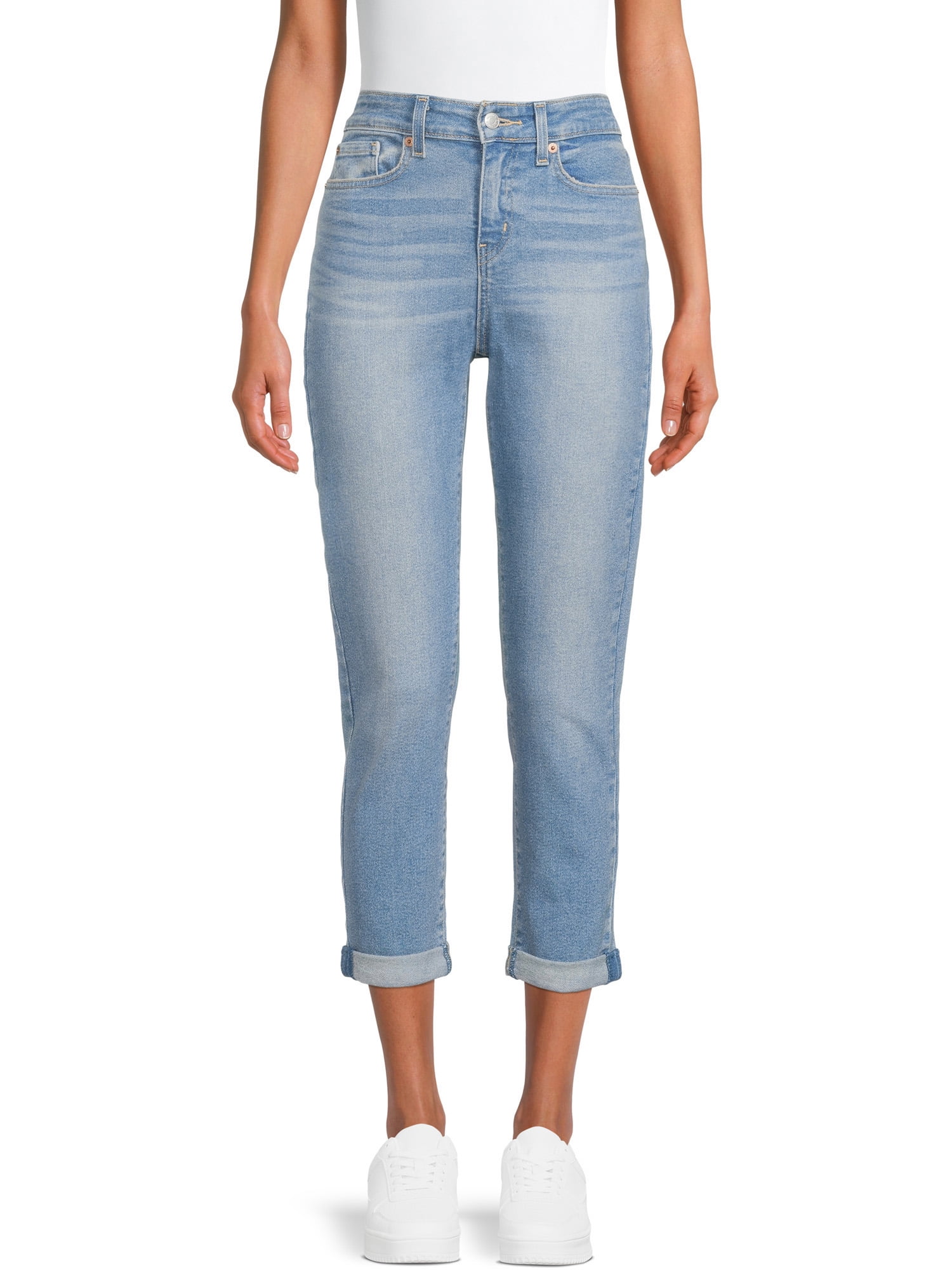 Signature by Levi & Co.™ Women's Mid Rise Slim Fit Boyfriend Jeans - Walmart.com