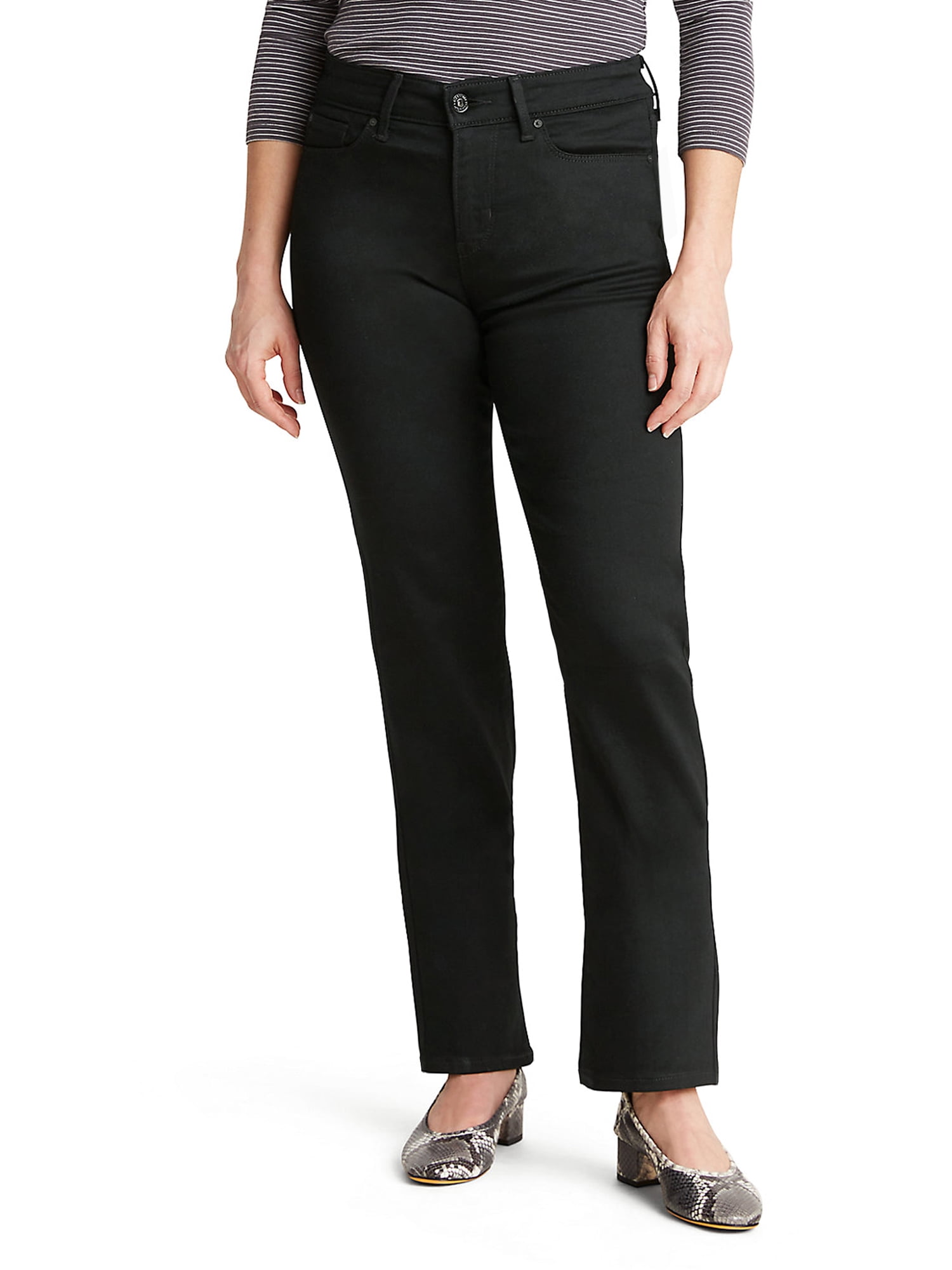 Levi Strauss Signature Women s Modern Mid Rise Straight Jeans Walmart