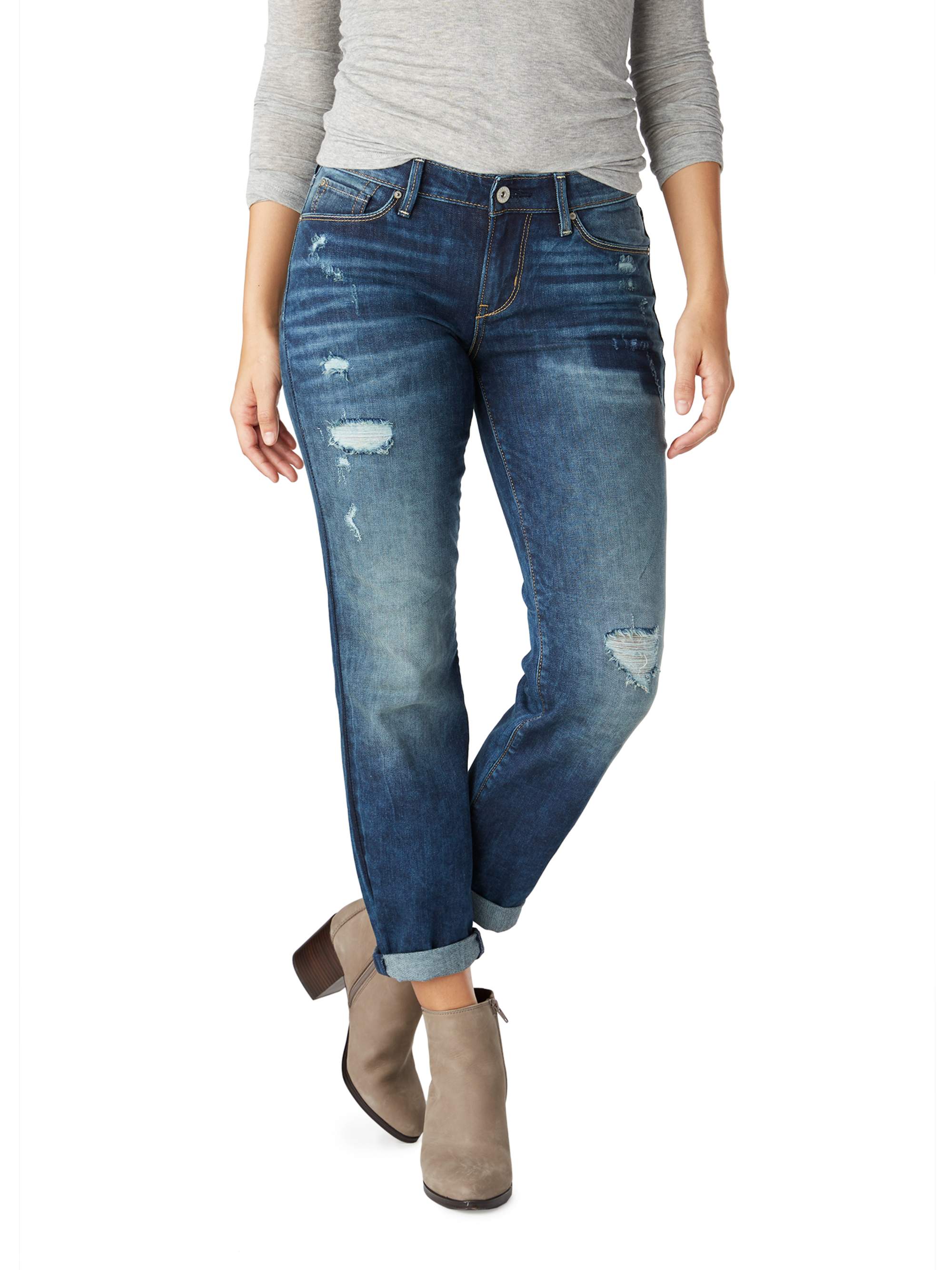 Signature by Levi Strauss & Co. Women's Modern Slim Cuffed Jeans - image 1 of 4