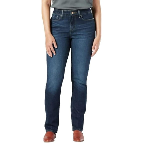 Signature by Levi Strauss & Co Women's Modern Straight Jeans, Angel Island, 16 Plus Short