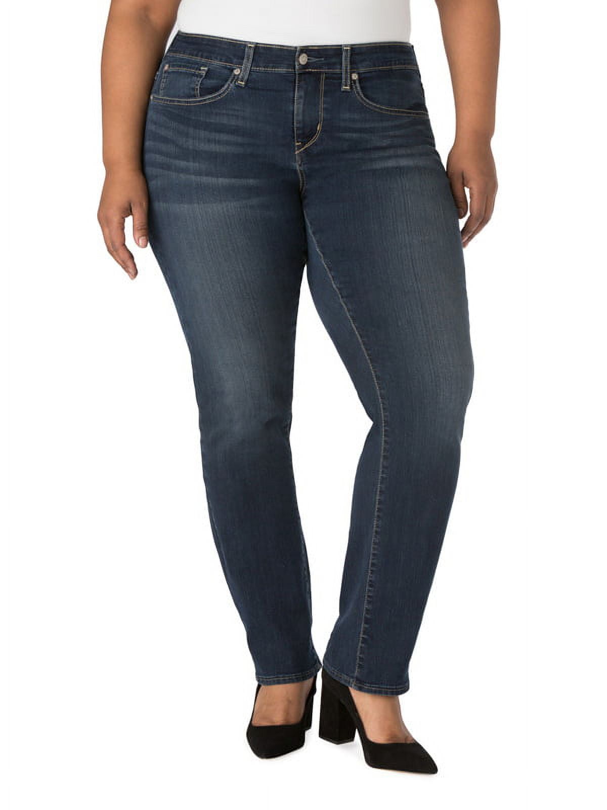 Signature by Levi Strauss & Co. Women's Plus Curvy Straight Jeans ...