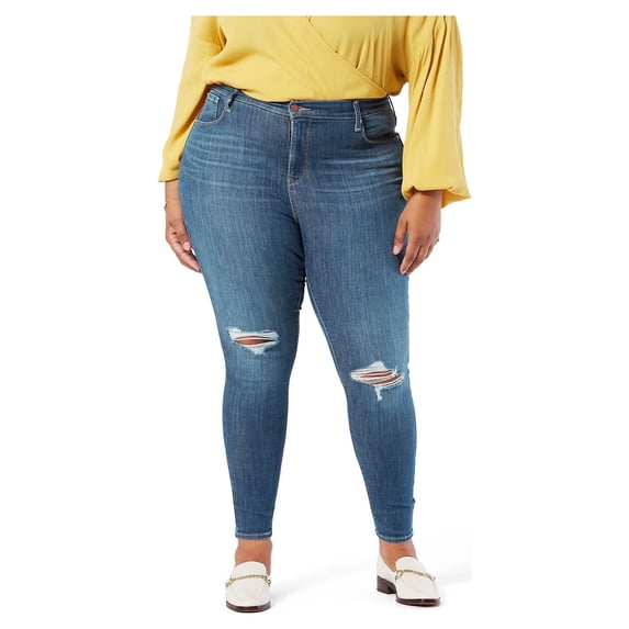 Signature by Levi Strauss & Co. Women's Plus Simply Stretch Shaping High Rise Super Skinny Jeans