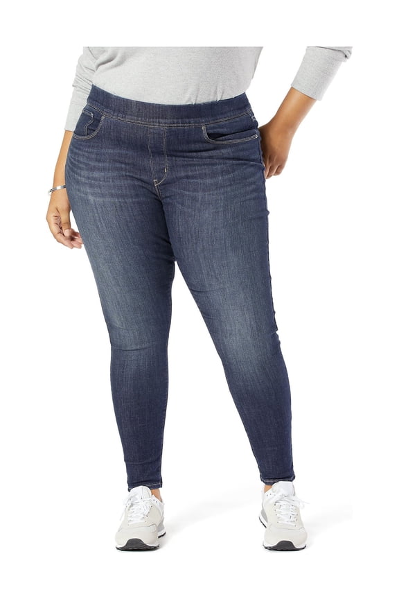 Signature by Levi Strauss & Co. Women's Plus Size Shaping Pull-On Skinny Jeans
