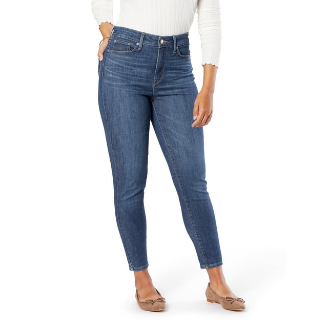 Signature by Levi Strauss & Co. Women's Simply Stretch Shaping High Rise Skinny Ankle Jeans