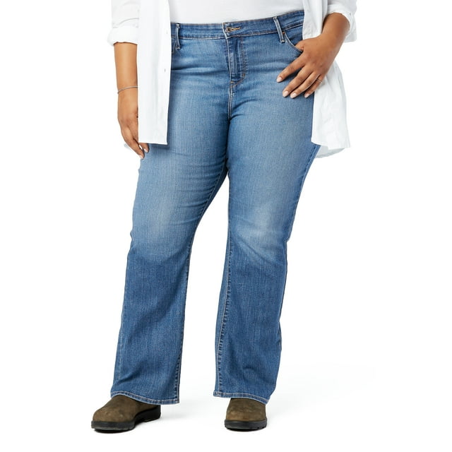 Levi Strauss Signature Women's and Women's Plus Heritage High Rise Flare Jeans