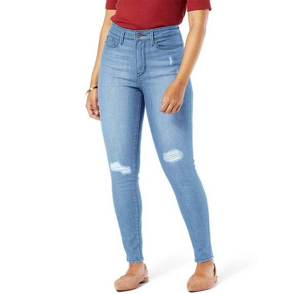Levi Strauss Signature Women's and Women's Plus High Rise Skinny Jeans, Inseams: Short, Regular and Long, Sizes 2-28