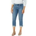 thumbnail image 1 of Levi Strauss Signature Women's and Women's Plus Mid Rise Capri Jeans, 25" Inseam, Sizes 2-28, 1 of 5
