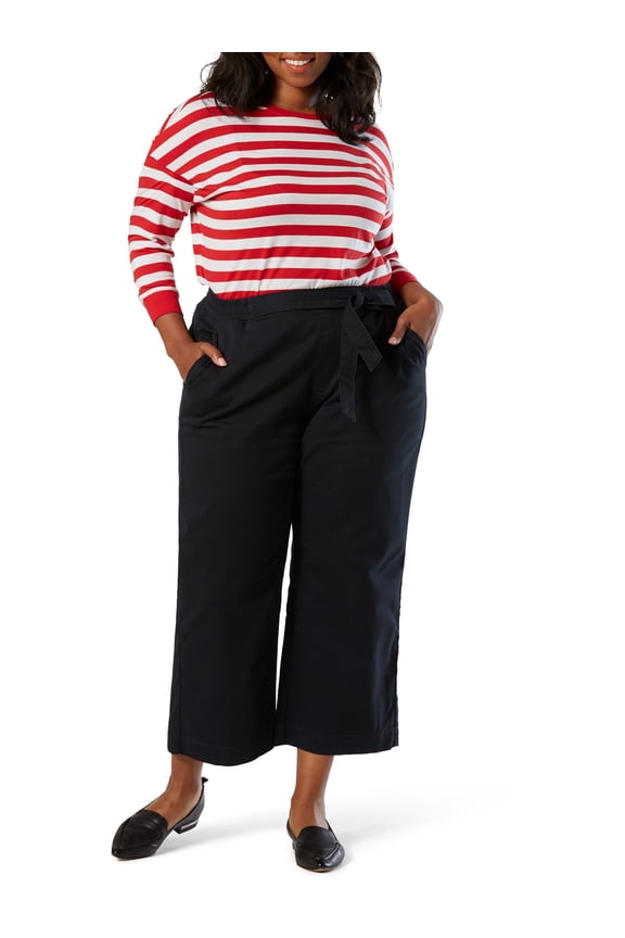 Signature by Levi Strauss & Co. Womens Plus Wide Leg Pull On Crop
