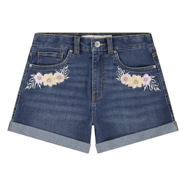 Levi Strauss Signature Girls 5 Pocket Denim High Rise Mom Shorts, Sizes 5-18