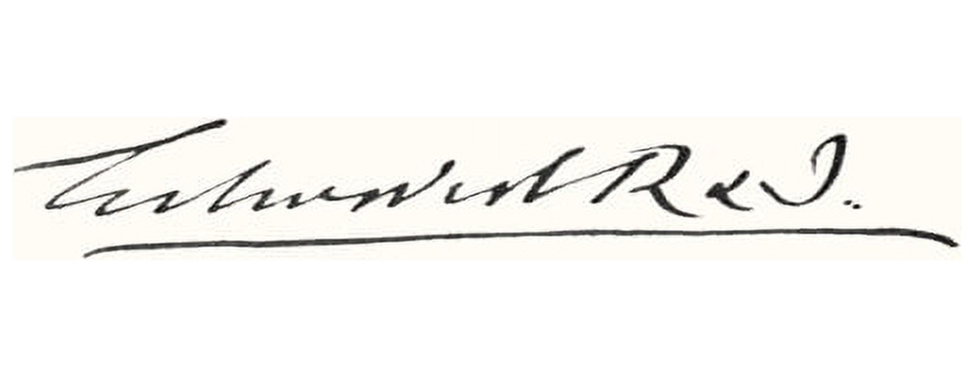 Signature of Edward VII 1841 Canvas Art - Ken Welsh Design Pics (22 x 8)