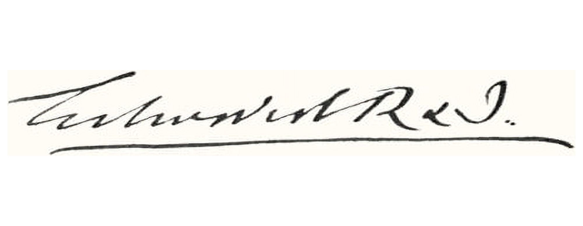 Signature of Edward VII 1841 Canvas Art - Ken Welsh Design Pics (44 x 16)