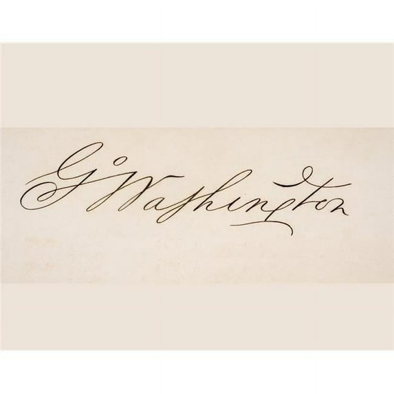 Signature of George Washington 1732 to 1799 First President of the United States of America Father of the Nation Poster Print, 16 x 12