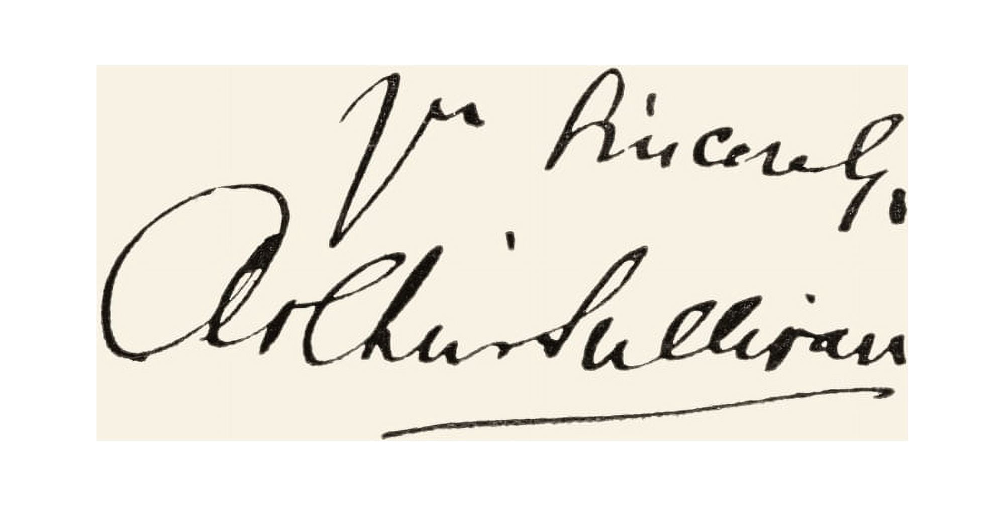 Signature of Sir Arthur Seymour Sullivan 1842 Canvas Art - Ken Welsh Design Pics (38 x 18)