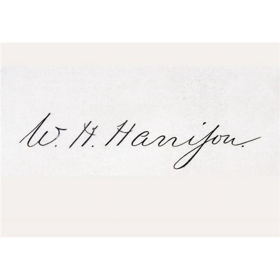 Signature of William Henry Harrison 1773 to 1841 9th President of the United States Poster Print