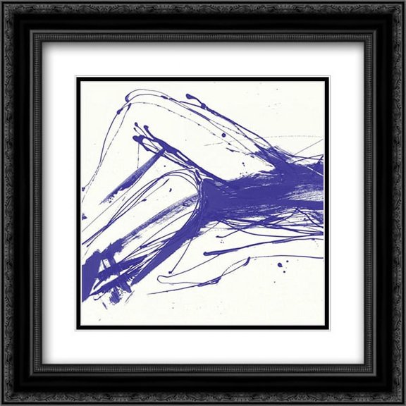 Signatures III 2x Matted 20x20 Black Ornate Framed Art Print by Sic, Jerry