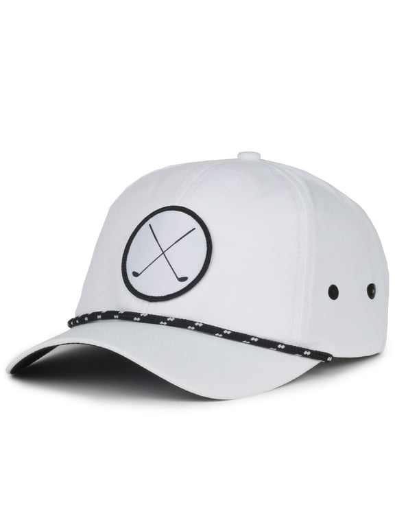 Men's Performance Golf Hat, Snapback, One Size, White