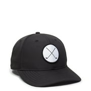 Signatures Men's Performance Black Golf Hat, Snapback, One Size