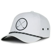 Signatures Performance Golf Hat, Crossed Golf Clubs Baseball Cap, Adjustable, One Size, Adult, White