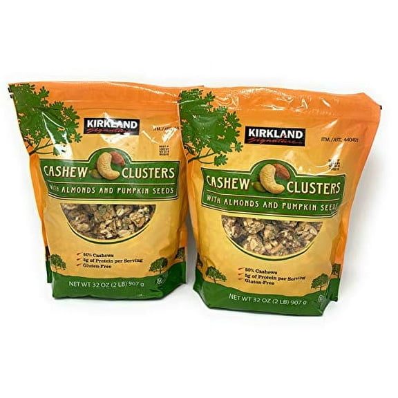 Signatures umcLJm Cashew Cluster with Almonds and Pumpkin seeds, 32 Ounce (2 Pack)