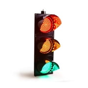 Signaworks LED Traffic Stop Light 3 Light Red, Yellow, Green 8 Inch Diameter Lens 12-24 VDC, Industrial Loading Dock Bay Light, Indicator Light