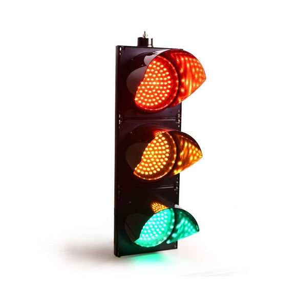 Signaworks LED Traffic Stop Light 3 Light Red, Yellow, Green 8 Inch Diameter Lens 12-24 VDC, Industrial Loading Dock Bay Light, Indicator Light