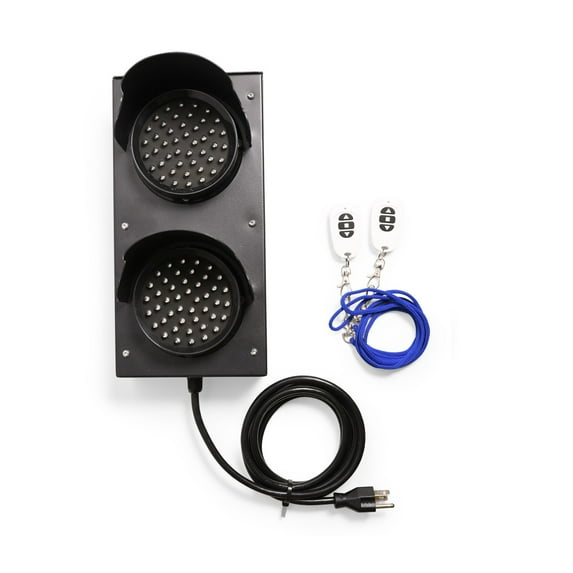 Signaworks Red & Green 4 Inch Diameter Lens LED Stop Light Wireless - 12-24 VDC - Traffic Light (Wireless with Keyfob)