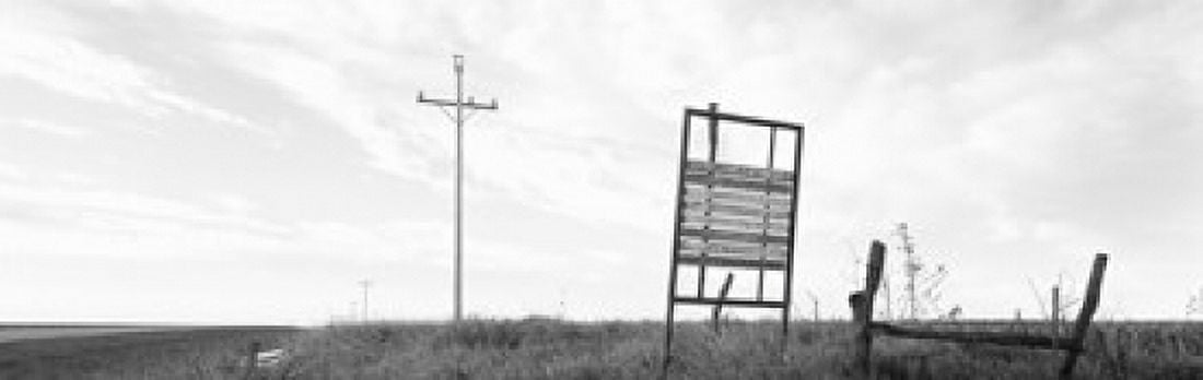 Signboard in the field Manhattan Kansas USA Canvas Art - Panoramic Images (36 x 12)
