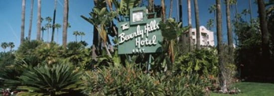 Signboard of a hotel Beverly Hills Hotel Beverly Hills Los Angeles County California USA Canvas Art - Panoramic Images (18 x 7)