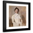thumbnail image 1 of Signe Scheel 15x18 Black Modern Framed Museum Art Print Titled - Portrait of Valborg Nicolaysen, the Artist's Sister (1899), 1 of 5